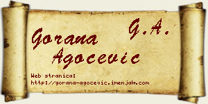 Gorana Agočević vizit kartica
